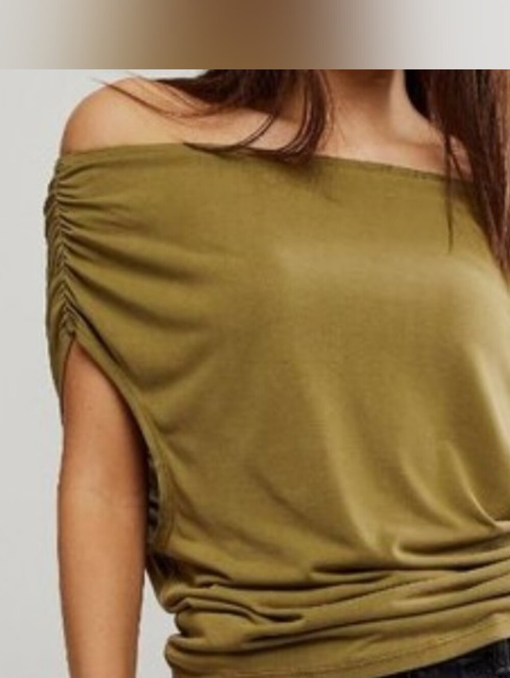 Free People Blake Knit Top/Green Moss